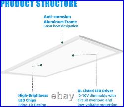 8 Pack 2x4 Commercial LED 7800LM Dimmable Drop Ceiling Flat Panel Troffer Light