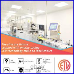 8 Pack 2x4 Commercial LED 7800LM Dimmable Drop Ceiling Flat Panel Troffer Light