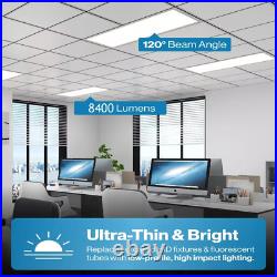 8 Pack 2x4 Commercial LED 7800LM Dimmable Drop Ceiling Flat Panel Troffer Light 8 Pack 2x4 Commercial LED 7800LM Dimmable Drop Ceiling Flat Panel Troffer Light
