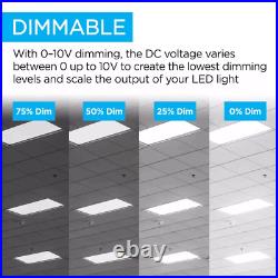 8 Pack 2x4 Commercial LED 7800LM Dimmable Drop Ceiling Flat Panel Troffer Light