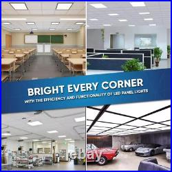 8 Pack 2x4 Commercial LED 7800LM Dimmable Drop Ceiling Flat Panel Troffer Light