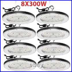 8 Pack 300W UFO LED High Bay Light Industrial Factory Warehouse Shop Commercial