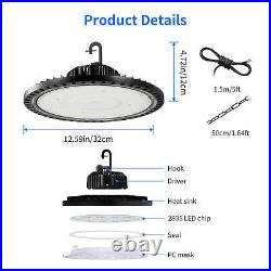 8 Pack 300W UFO Led High Bay Light Commercial Warehouse Factory Lighting Fixture