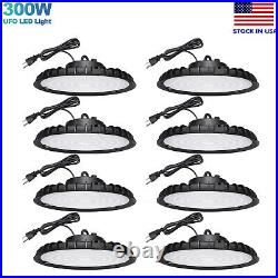 8 Pack 300W UFO Led High Bay Light Factory Gym Warehouse Industrial Garage Light