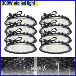8 Pack 300W UFO Led High Bay Light Warehouse Factory Commercial Industrial Light