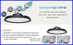 8 Pack 300W UFO Led High Bay Light Warehouse Factory Commercial Light Fixtures