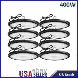 8 Pack 400W UFO Led High Bay Light Factory Commercial Warehouse Gym Shop Light