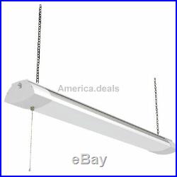 8 Pack 48W LED 4FT Shop Light Utility Lamp Pull Chain Linkable