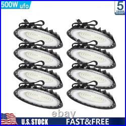 8 Pack 500W UFO Led High Bay Light Shop Industrial Commercial Factory Warehouse