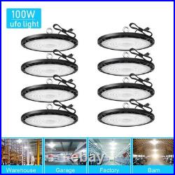8 Pcs 100W UFO Led High Bay Light Commercial Industrial Warehouse Gym Shop Light 8 Pcs 100W UFO Led High Bay Light Commercial Industrial Warehouse Gym Shop Light