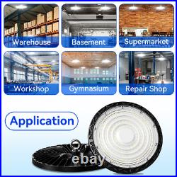 8 Pcs 100W UFO Led High Bay Light Commercial Industrial Warehouse Gym Shop Light