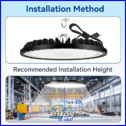 8 Pcs UFO Led High Bay Light 200W Commercial Industrial Factory Garage Gym Light