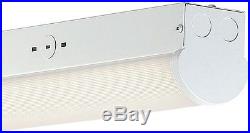 8 ft. White LED Surface Mount Strip Light Commercial Ceiling Mount Fixture 4000