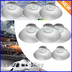 8pcs 100W LED High Bay Warehouse Light Bright White Fixture Factory Outdoor Shop