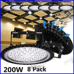 8x 200W UFO LED High Bay Light Industrial Lighting Warehouse Commercial Lights