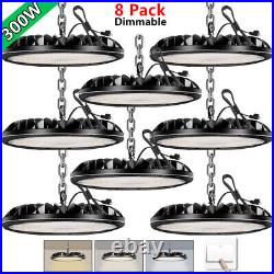 8x 300W LED UFO High Bay Light Industrial Commercial Factory Warehouse Shop Lamp