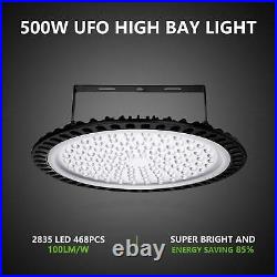 8x 500W UFO LED High Bay Light Shop Lights Garage Commercial Lighting Lamp Watt