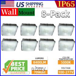 8x Gas Station 70W LED Canopy Lights Fixture Commercial Garage Parking Lot Light