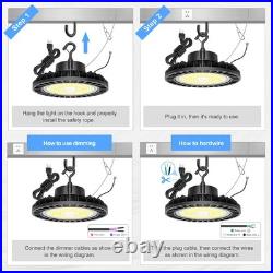 9Pack LED High Bay Light 240W 36000LM, Dimmable AC100-277V IP65 5000K DLCListed