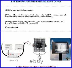 AC480V 347V 200W LED Shoebox Retrofit Kit For Parking Lot 29000LM 5000K (2 Pcs)