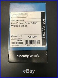 ACUITY CONTROLS NPODM WH LOW VOLTAGE PUSH-BUTTON WALLPOD WHITE NEW LOT of 5