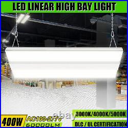 Adjustable 400W LED High Bay Shop Light 2.2FT LED Linear High Bay Lights 60000LM
