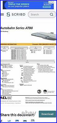 American Electric Lighting 120-277v Autobahn LED Roadway Street Light Luminaire