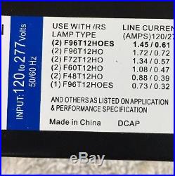 B295PUNVHE S Universal Ballast Operates 1 or 2 Bulbs F96T12/HO 120/277V 4-pcs