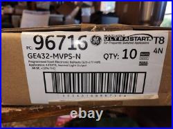 BOX-10 -GE432-MVPS-N UltraStart Electronic T8 4 Bulb Fluorescent Ballast 96716