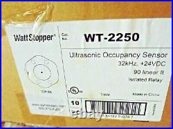 Box of 10 WATT STOPPER WT-2250 ULTRASONIC CEILING OCCUPANCY SENSOR, 24V, WHITE L