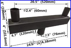 Bullhorn Pole Light Bracket Adapter Light Fixture Mount, Pole Top Mount Bracket