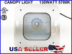Canopy 130W LED Light Drop Lens Gas Station with Mounting UL / DLC 130 W 10 Year