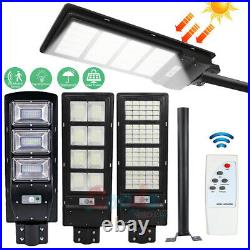 Commercial 1500000LM LED Solar Street Lights Outdoor Dusk to Dawn Road Lamp+Pole