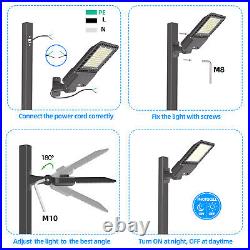 Commercial 300W LED Shoebox Area Light Outdoor LED Parking Lot Pole Street Light