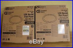 Commercial Electric 15 LED Round Flat Panel 1001 375 539. BOX OF 4 PCS