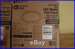 Commercial Electric 15 LED Round Flat Panel 1001 375 539. BOX OF 4 PCS