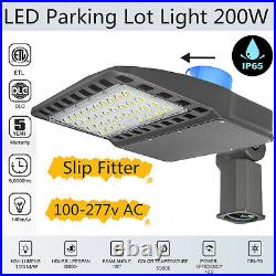Commercial LED Parking Lot Light 200W Dusk to Dawn Shoebox Area Street Lighting