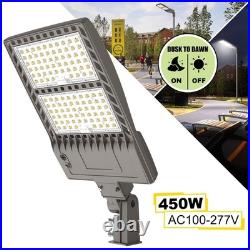 Commercial LED Parking Lot Light 450W With Dusk To Dawn Outdoor Shoebox Fixtures