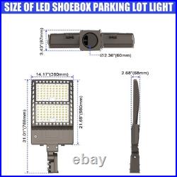 Commercial LED Parking Lot Light 450W With Dusk To Dawn Outdoor Shoebox Fixtures