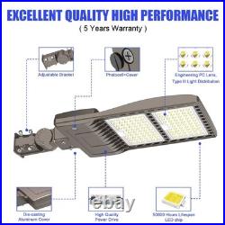 Commercial LED Parking Lot Light 450W With Dusk To Dawn Outdoor Shoebox Fixtures