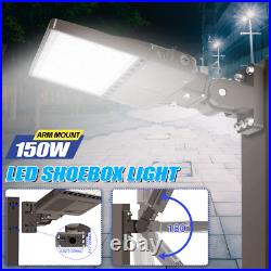 Commercial LED Parking Lot Lights Outdoor Shoebox Street Lighting Dusk to Dawn