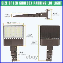 Commercial LED Parking Lot Lights Outdoor Shoebox Street Lighting Dusk to Dawn