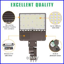 Commercial LED Parking Lot Lights Outdoor Shoebox Street Lighting Dusk to Dawn