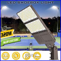Commercial LED Shoebox Light 320W With Dusk To Dawn Stadidum Courts Lighting DLC