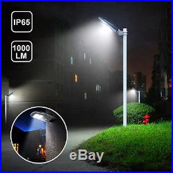 Commercial Solar Street Lights IP65 Motion Sensor Garden Night Light 1000LM 4PCS
