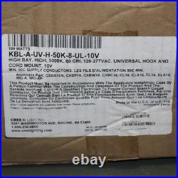 Cree High Bay LED Light Fixture KBL-A-UV-H-50K-8-UL-10V, 24000lm, 5000k, 120V