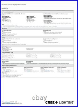 Cree Kbl-b-uv-18l-50k-8-ul-10v Led Highbay Fixture 18k Lum 120-277v New 1732767