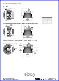 Cree Kbl-b-uv-18l-50k-8-ul-10v Led Highbay Fixture 18k Lum 120-277v New 1732767