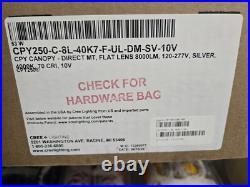 Cree Lighting Silver CPY-250 Canopy LED Light CPY250-C-8L-40K7-F-UL-DM-SV-10V