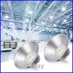 DELight 2pcs LED High Bay Light 200W 10000lm Factory Warehouse Industrial Light